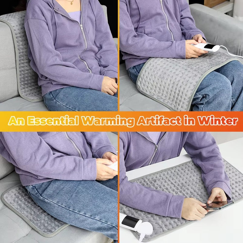 Olyyra Infrared Electric Heating Pad – 9 Adjustable Heat Settings (28–51°C), Moist & Dry Therapy, 0.5–2H Timer, Soft Micro-Plush | Back, Knee, Shoulder & Period Pain Relief