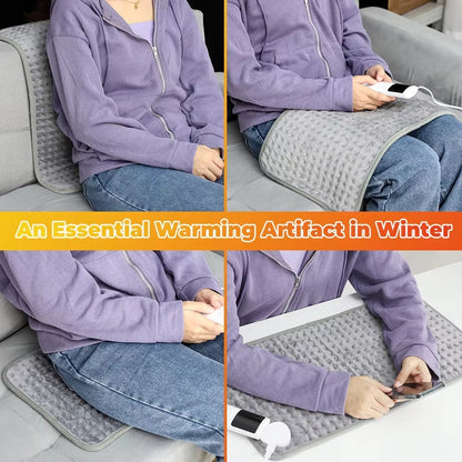 Olyyra Infrared Electric Heating Pad – 9 Adjustable Heat Settings (28–51°C), Moist & Dry Therapy, 0.5–2H Timer, Soft Micro-Plush | Back, Knee, Shoulder & Period Pain Relief