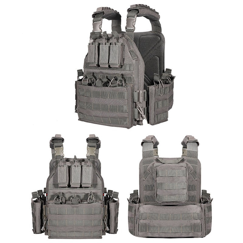 Olyyra Lightweight Quick-Dismantle Outdoor Vest – One-Way Release Buckle, 360° Protective Coverage, Detachable Sundry Bag & Mesh Shoulder Pad | Hiking, Camping & Backcountry Use