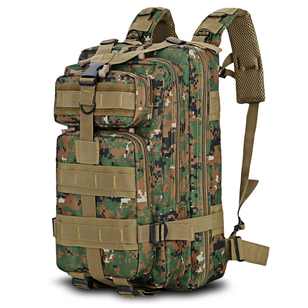 Olyyra Military Tactical Backpack 25L – Wear-Resistant, MOLLE System, Multi-Pocket, Padded Straps | Camping, Hiking, Travel & Outdoor Adventures
