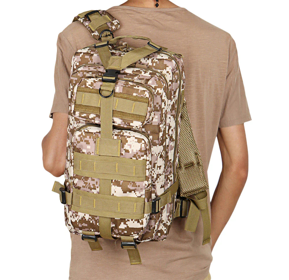 Olyyra Military Tactical Backpack 25L – Wear-Resistant, MOLLE System, Multi-Pocket, Padded Straps | Camping, Hiking, Travel & Outdoor Adventures