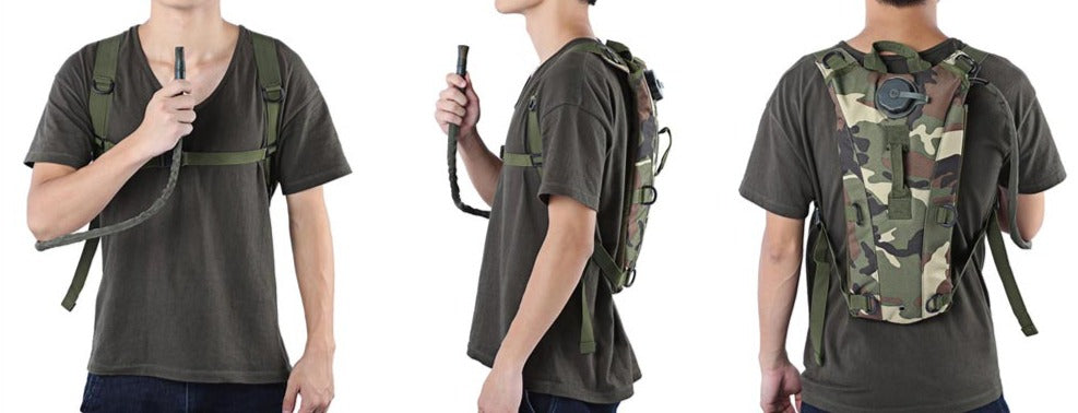 3L Hydration Backpack – Water-Resistant Oxford Fabric, Hands-Free Drinking Hose, Breathable Back Pad, Adjustable Unisex Fit