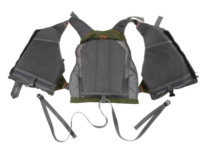 Olyyra Men's Breathable Fishing Vest – Ripstop Polyester, EPE Foam Buoyancy, 11 Pockets, Reflective Safety Strips | Fly Fishing, Kayak & Canoe Fishing