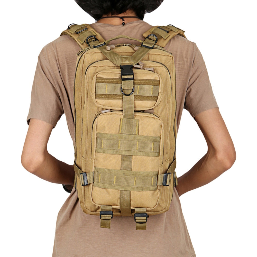 Olyyra Military Tactical Backpack 25L – Wear-Resistant, MOLLE System, Multi-Pocket, Padded Straps | Camping, Hiking, Travel & Outdoor Adventures