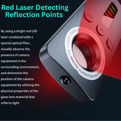 Olyyra Smart Hidden Camera Detector – RF Detection up to 8GHz, IR Infrared Scanning, RED Reflection Mode, 720-Hour Standby, 50g Ultralight | Hotel, Vehicle, Office & Travel Privacy Protection