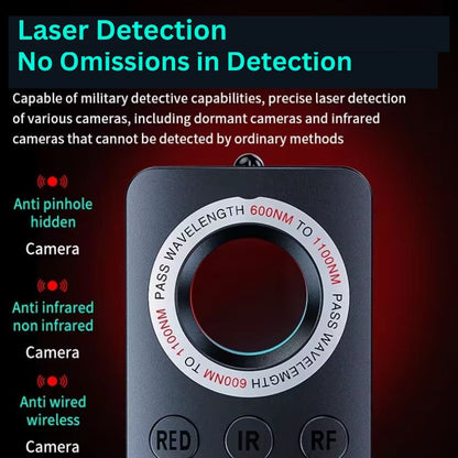 Olyyra Smart Hidden Camera Detector – RF Detection up to 8GHz, IR Infrared Scanning, RED Reflection Mode, 720-Hour Standby, 50g Ultralight | Hotel, Vehicle, Office & Travel Privacy Protection