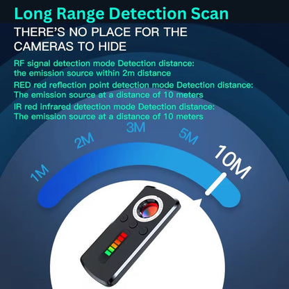 Olyyra Smart Hidden Camera Detector – RF Detection up to 8GHz, IR Infrared Scanning, RED Reflection Mode, 720-Hour Standby, 50g Ultralight | Hotel, Vehicle, Office & Travel Privacy Protection
