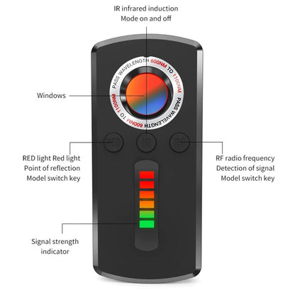 Olyyra Smart Hidden Camera Detector – RF Detection up to 8GHz, IR Infrared Scanning, RED Reflection Mode, 720-Hour Standby, 50g Ultralight | Hotel, Vehicle, Office & Travel Privacy Protection