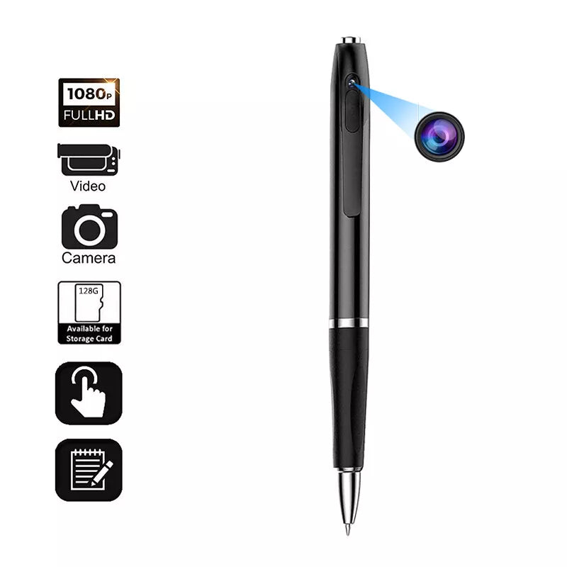 Olyyra Mini Camera Pen – 1080p HD Video, 12MP Photos, 3-Hour Battery, 64GB SD Support, Wearable Clip Design | Business, Conference & Discreet Recording