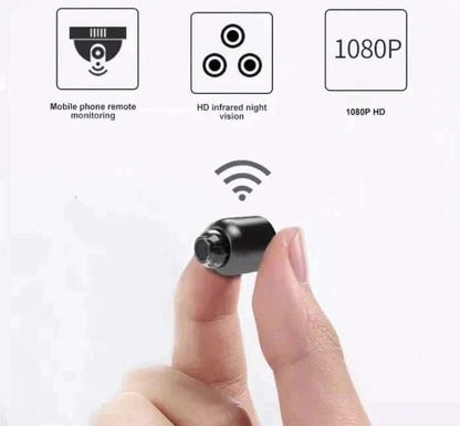 Olyyra NightView Compact Wireless Surveillance Camera – 1080P HD, Advanced IR Night Vision, WiFi Smartphone App for Discreet Indoor Monitoring