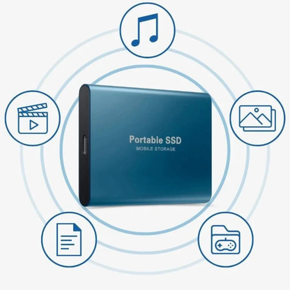High-Capacity Shockproof Portable SSD – Up to 1050 MB/s, USB-C USB 3.2 Gen 2, Splash-Resistant Aluminum & Silicone, 1TB–16TB | PS5, Xbox, Windows, macOS, Linux & Android