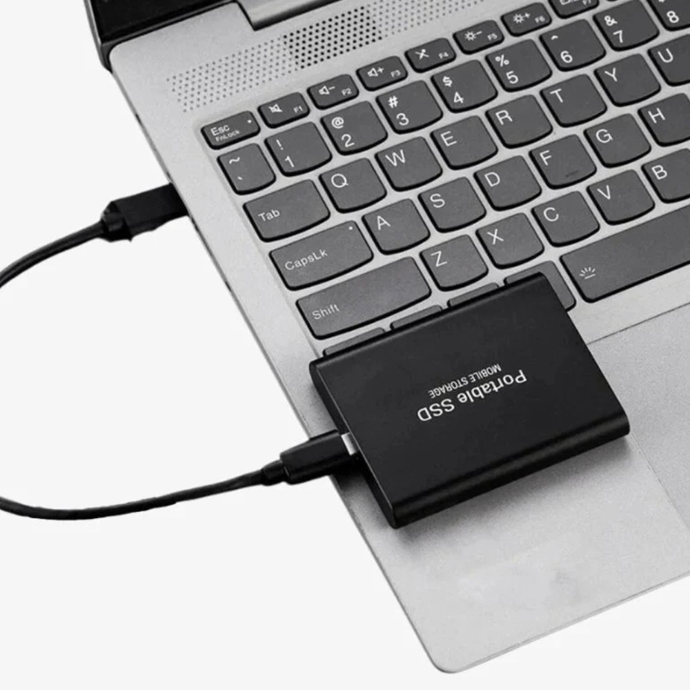 High-Capacity Shockproof Portable SSD – Up to 1050 MB/s, USB-C USB 3.2 Gen 2, Splash-Resistant Aluminum & Silicone, 1TB–16TB | PS5, Xbox, Windows, macOS, Linux & Android