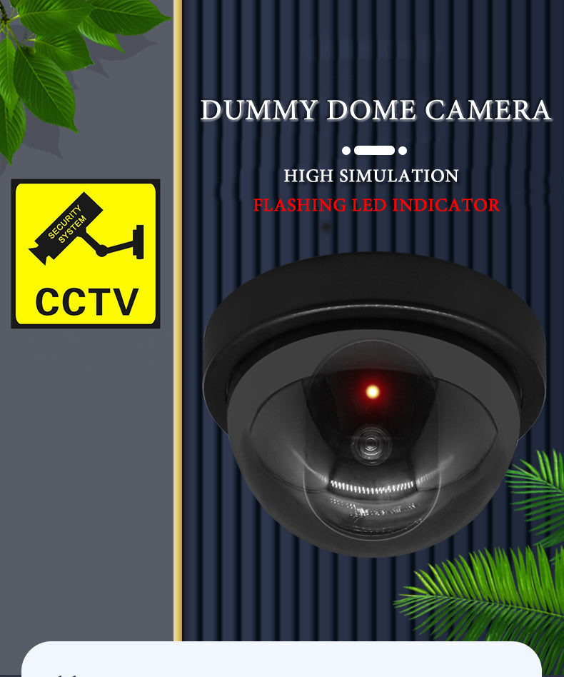 Olyyra Fake Security Camera Decoy – Realistic Outdoor Dummy Surveillance Camera with Flashing LED Light for Home & Business Theft Deterrent