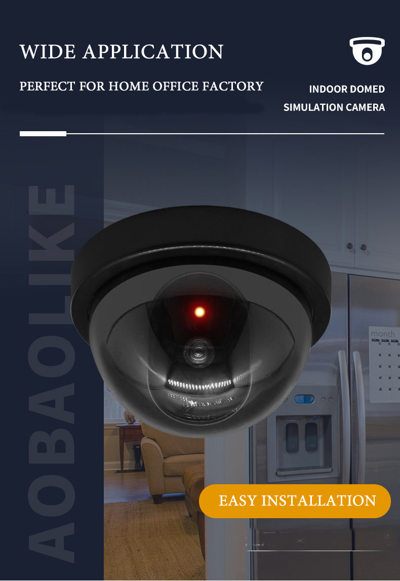 Olyyra Fake Security Camera Decoy – Realistic Outdoor Dummy Surveillance Camera with Flashing LED Light for Home & Business Theft Deterrent