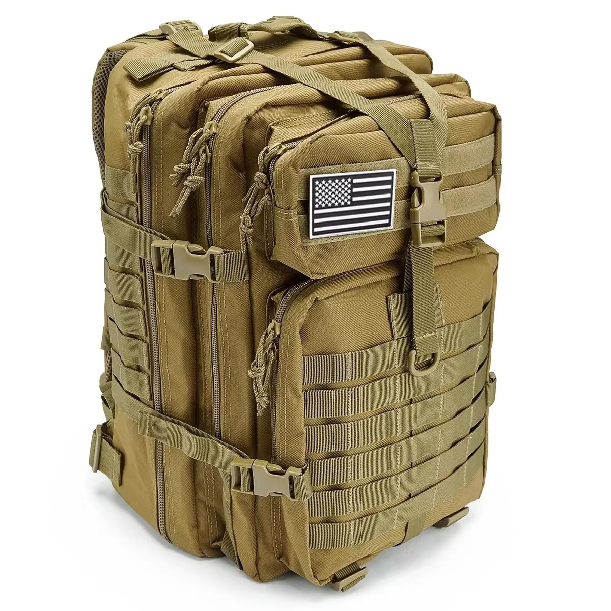 Olyyra Tactical Outdoor Backpack – Water-Resistant, MOLLE Webbing, Ventilated Back Panel, 1014 cu in & 1691 cu in | Hunting, Hiking, Field Training & Travel