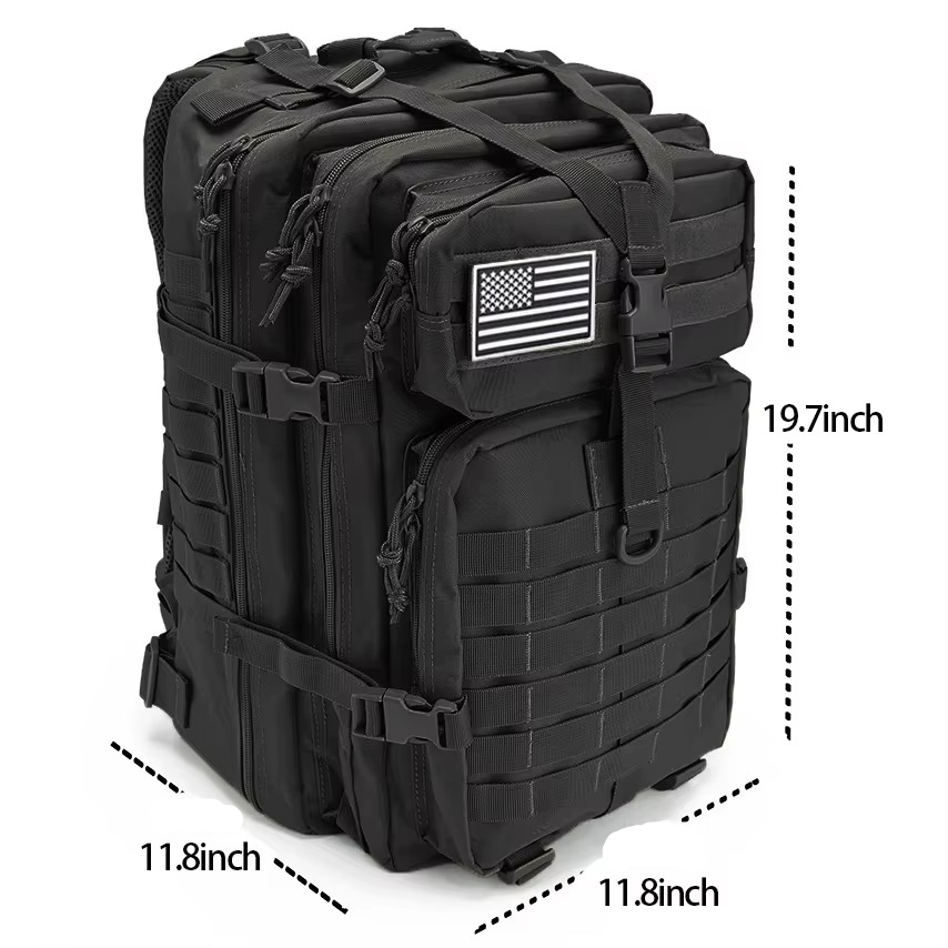Olyyra Tactical Outdoor Backpack – Water-Resistant, MOLLE Webbing, Ventilated Back Panel, 1014 cu in & 1691 cu in | Hunting, Hiking, Field Training & Travel