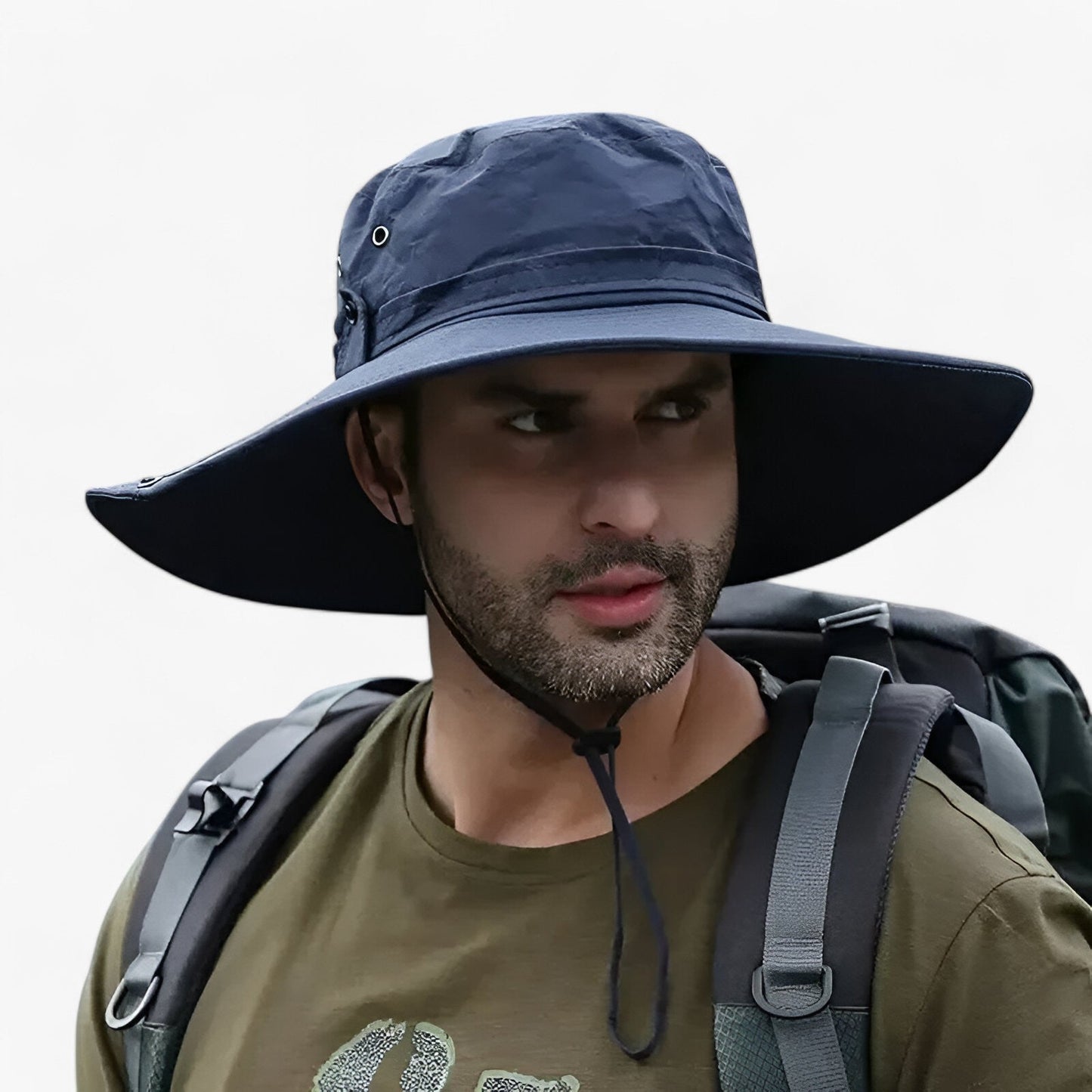 Olyyra UV Protection Outdoor Sun Hat – Breathable Mesh, Lightweight, Adjustable Drawstring, Weather-Resistant | Hiking, Fishing, Camping & Beach