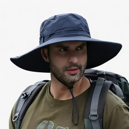 Olyyra UV Protection Outdoor Sun Hat – Breathable Mesh, Lightweight, Adjustable Drawstring, Weather-Resistant | Hiking, Fishing, Camping & Beach
