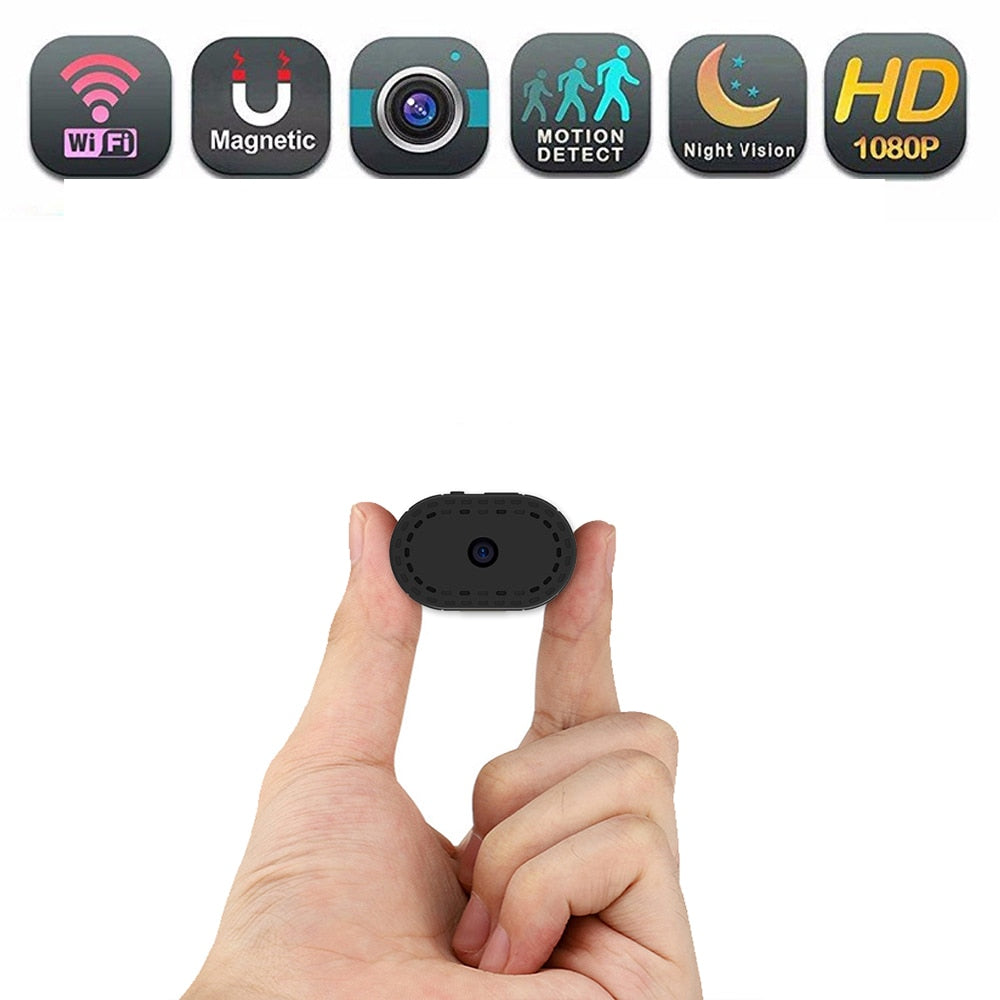 Compact WiFi Mini IP Camera – Night Vision, Motion Alerts & Loop Recording