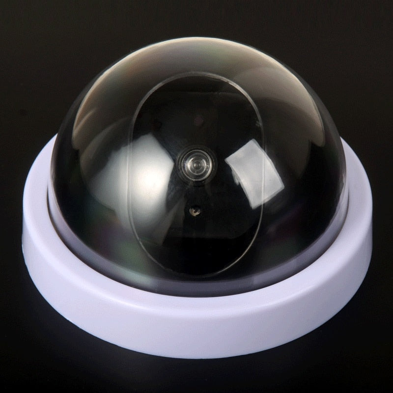 Olyyra Fake Security Camera Decoy – Realistic Outdoor Dummy Surveillance Camera with Flashing LED Light for Home & Business Theft Deterrent