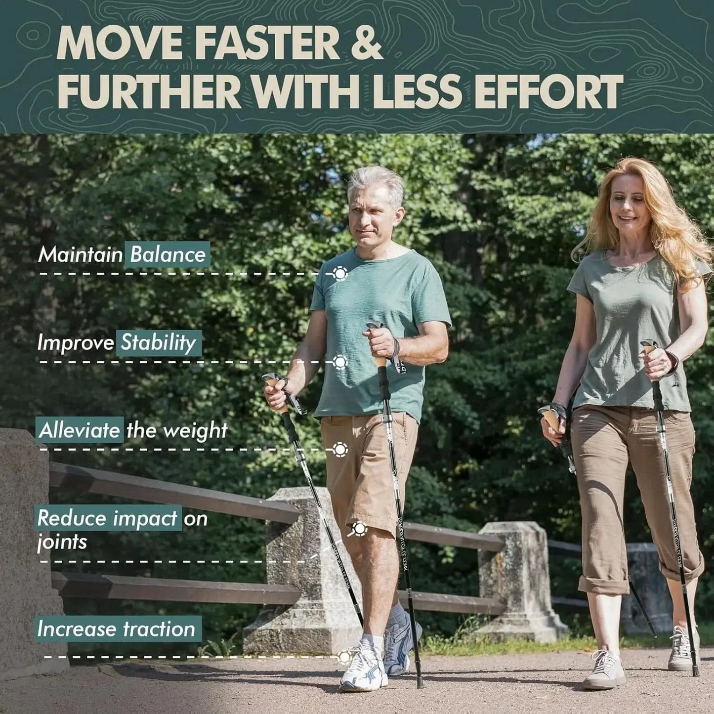 Olyyra Foldable Trekking Poles – Adjustable Aluminum Hiking Sticks with EVA Grip & Carbide Tips for Hiking, Mountaineering & Trail Use