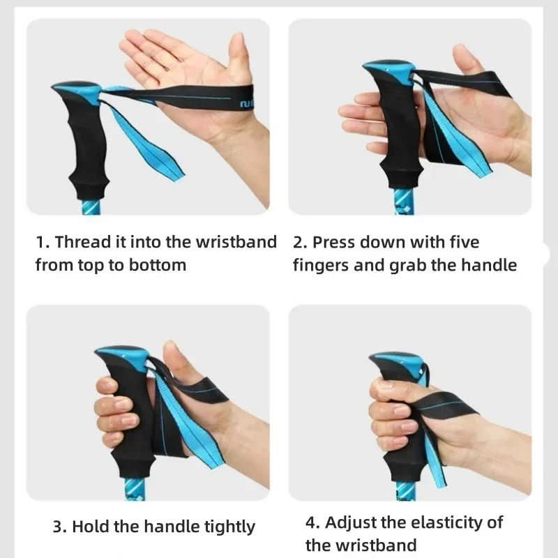 Olyyra Foldable Trekking Poles – Adjustable Aluminum Hiking Sticks with EVA Grip & Carbide Tips for Hiking, Mountaineering & Trail Use