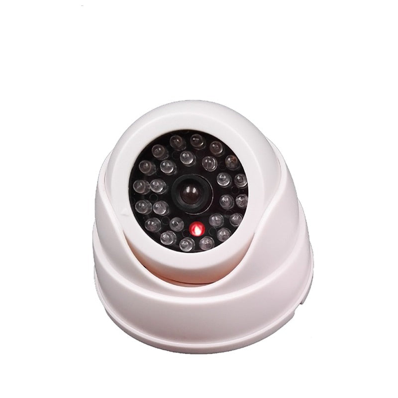 Olyyra Fake Security Camera Decoy – Realistic Outdoor Dummy Surveillance Camera with Flashing LED Light for Home & Business Theft Deterrent