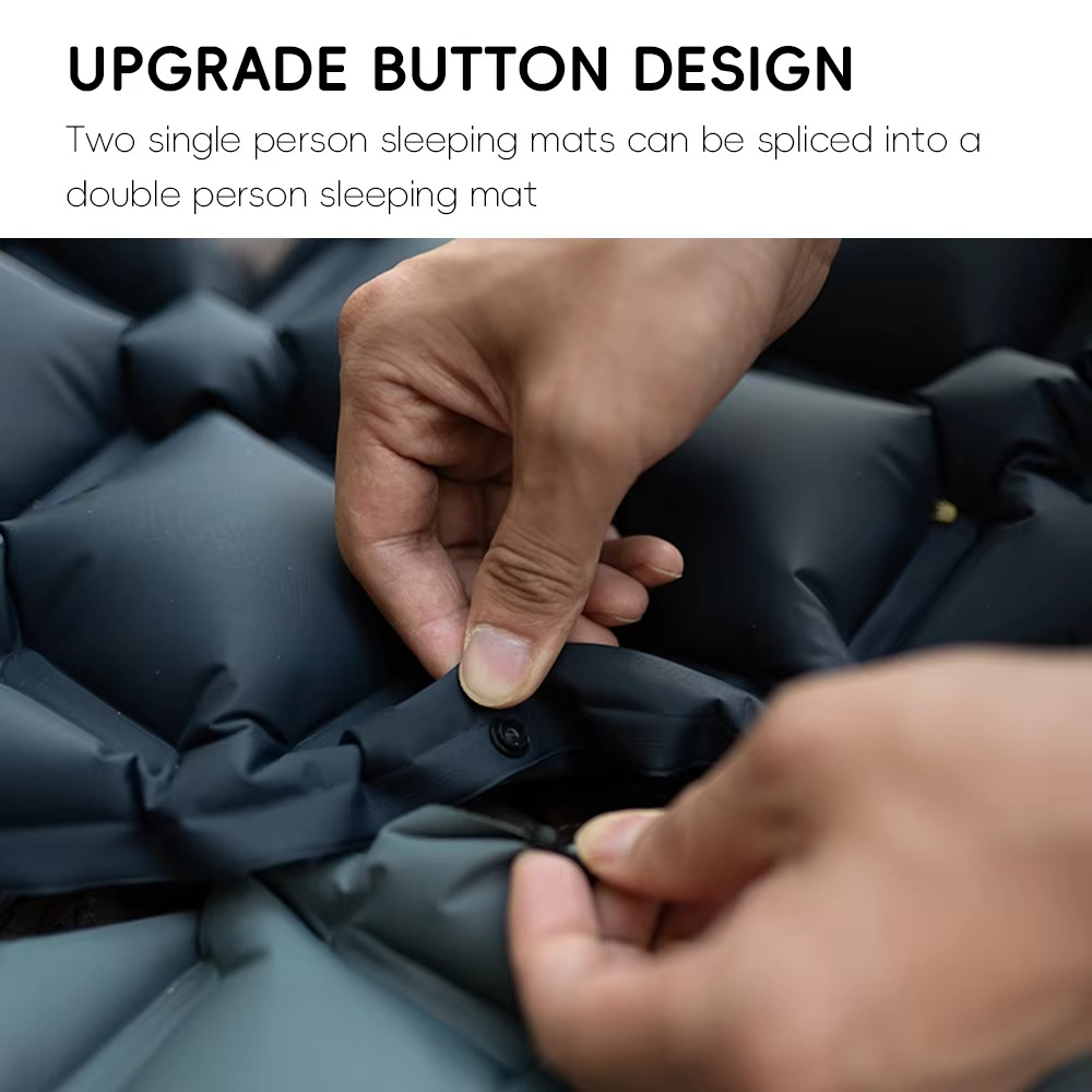 Olyyra Self-Inflating Camping Sleeping Pad with Built-In Pillow – Lightweight, Compact Roll, Air Cushion Comfort | Hiking, Camping, Climbing & Outdoor Travel