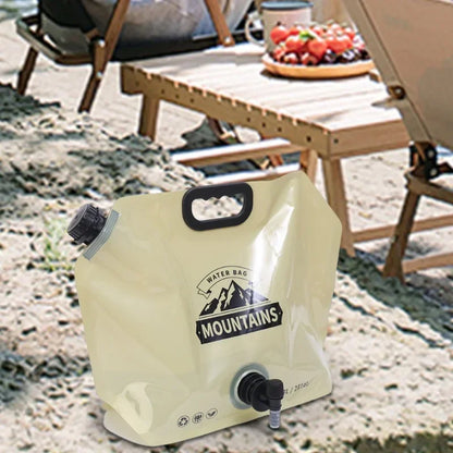 Olyyra 8L Foldable Water Carry Bag – Transparent Fill Indicator, Spout & Handle, Compact 31×15×15cm Packed | Camping, Hiking, Festivals & Emergency Water Storage