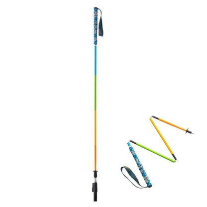 Olyyra Ultralight Carbon Fiber Trekking Poles – Foldable 5-Section Adjustable Hiking Sticks for Trail, Trekking & Backcountry