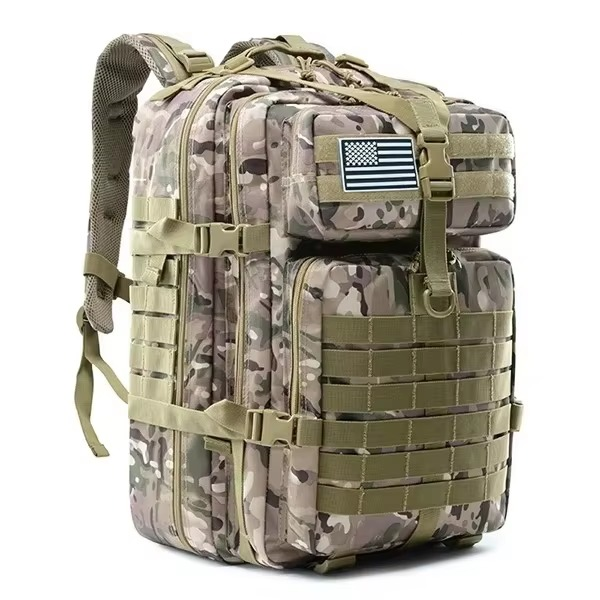Olyyra Tactical Outdoor Backpack – Water-Resistant, MOLLE Webbing, Ventilated Back Panel, 1014 cu in & 1691 cu in | Hunting, Hiking, Field Training & Travel
