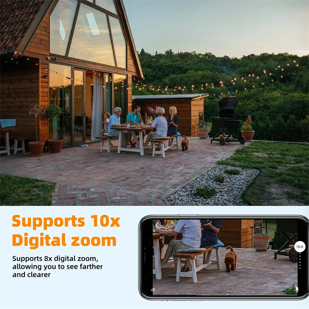 Olyyra Smart Bulb Security Camera – 8MP HD, 360° PTZ, AI Motion Tracking, IR Night Vision, Two-Way Audio & 128GB Storage in E27 Plug-In Design