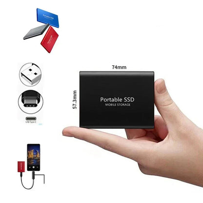 Fast Portable USB-C External SSD Drive