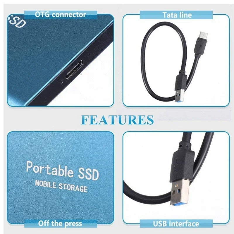 Fast Portable USB-C External SSD Drive