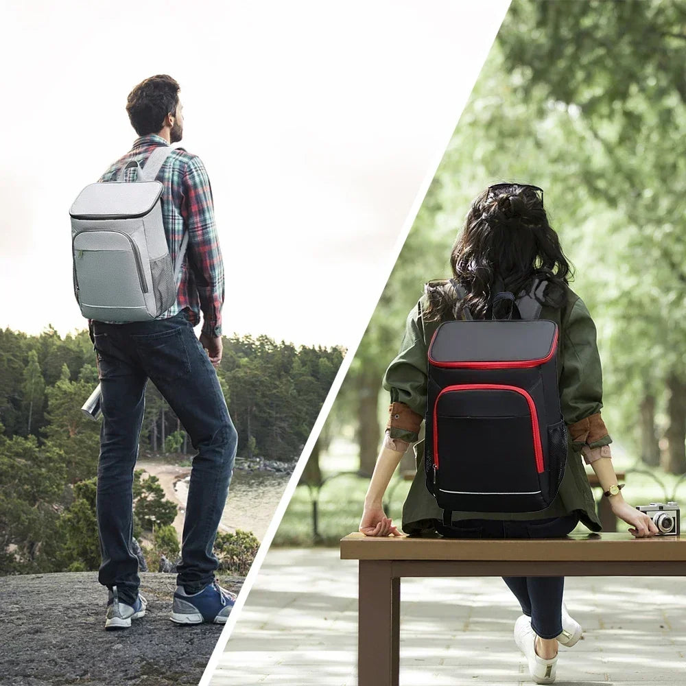 Olyyra 30L Insulated Cooler Backpack – Leakproof, High-Density Oxford Fabric, Reflective Strips, Breathable Padded Straps, 0.46kg | Camping, Hiking & Picnics