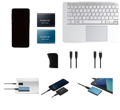 Fast Portable USB-C External SSD Drive