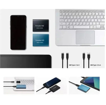 Olyyra 2TB USB-C External SSD – USB 3.1 Type-C, Lightning-Fast Boot & Load Speeds, Compact & Energy-Efficient