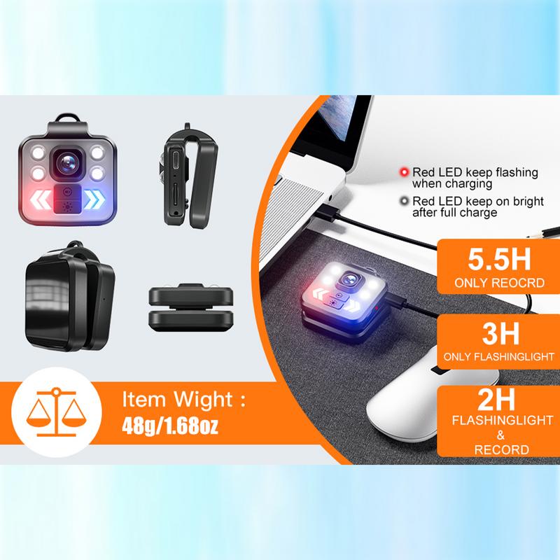 Olyyra Compact Mini HD Action Camera – 1080P, 100° Wide Angle, 5.5-Hour Battery, Loop Recording & 128GB Support for Body Cam, Surveillance & On-the-Go Use