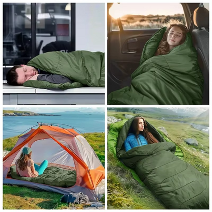 Olyyra Ultralight 4-Season Waterproof Sleeping Bag – Envelope Style, Warm Insulation, Lightweight Compact, Waterproof Outer Shell | Backpacking, Hiking & Camping