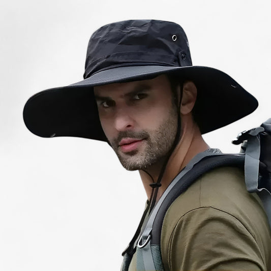 Olyyra UV Protection Outdoor Sun Hat – Breathable Mesh, Lightweight, Adjustable Drawstring, Weather-Resistant | Hiking, Fishing, Camping & Beach