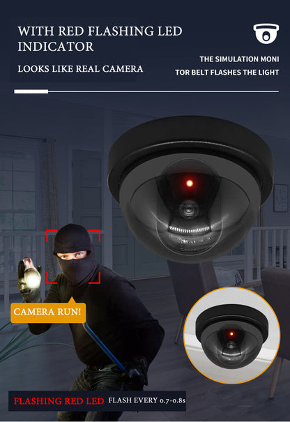 Olyyra Fake Security Camera Decoy – Realistic Outdoor Dummy Surveillance Camera with Flashing LED Light for Home & Business Theft Deterrent