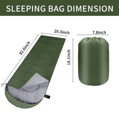 Olyyra Ultralight 4-Season Waterproof Sleeping Bag – Envelope Style, Warm Insulation, Lightweight Compact, Waterproof Outer Shell | Backpacking, Hiking & Camping