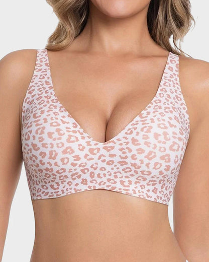 Seamless Deep V Push-Up Wireless Bra
