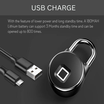 Smart Fingerprint Padlock – Biometric Fingerprint + Bluetooth Dual Access, USB Rechargeable, Weather-Resistant | Gym Lockers, Gates, Storage Units & More