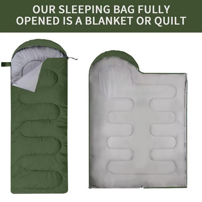 Olyyra Ultralight 4-Season Waterproof Sleeping Bag – Envelope Style, Warm Insulation, Lightweight Compact, Waterproof Outer Shell | Backpacking, Hiking & Camping