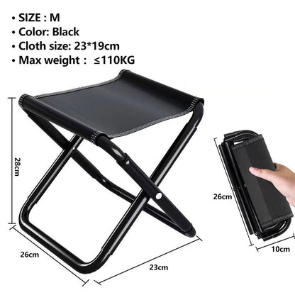 Olyyra Foldable Mini Camping Stool – Lightweight Compact Aluminum Folding Seat for Hiking, Backpacking & Outdoor Rest Stops