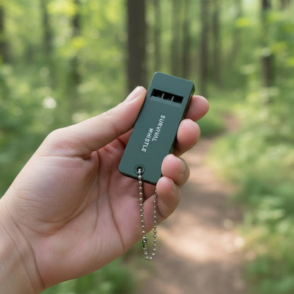 Olyyra 120dB Emergency Survival Whistle – Triple-Tone Anodized Aluminum Whistle for Hiking, Camping & Rescue Signaling