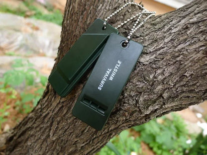 Olyyra 120dB Emergency Survival Whistle – Triple-Tone Anodized Aluminum Whistle for Hiking, Camping & Rescue Signaling