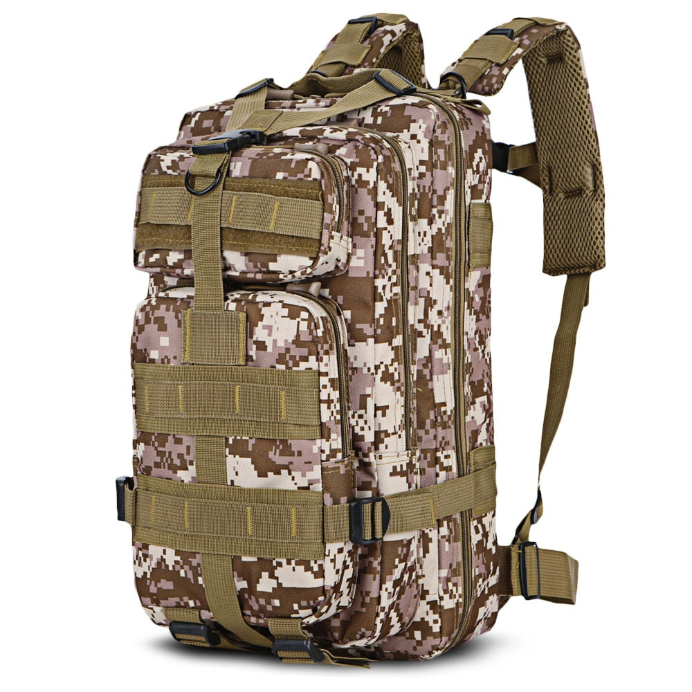 Olyyra Military Tactical Backpack 25L – Wear-Resistant, MOLLE System, Multi-Pocket, Padded Straps | Camping, Hiking, Travel & Outdoor Adventures