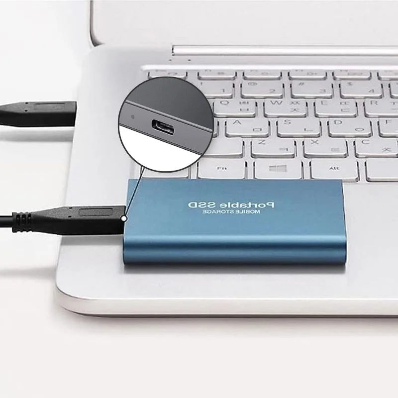 Olyyra M.2 Speed Portable SSD – 1000 MB/s USB 3.1 Type-C, Shock-Resistant, 500GB / 1TB / 2TB | Windows, macOS & Android — Mobile Backup & Creative Use